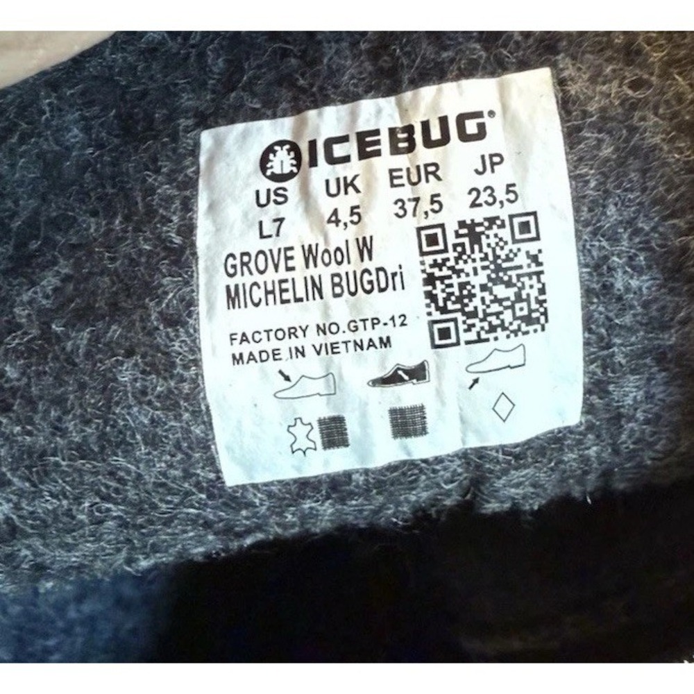 Icebug Grove Wool Waterproof Boots Women's 7 Bugrip Winter Outdoor Black - Picture 8 of 10